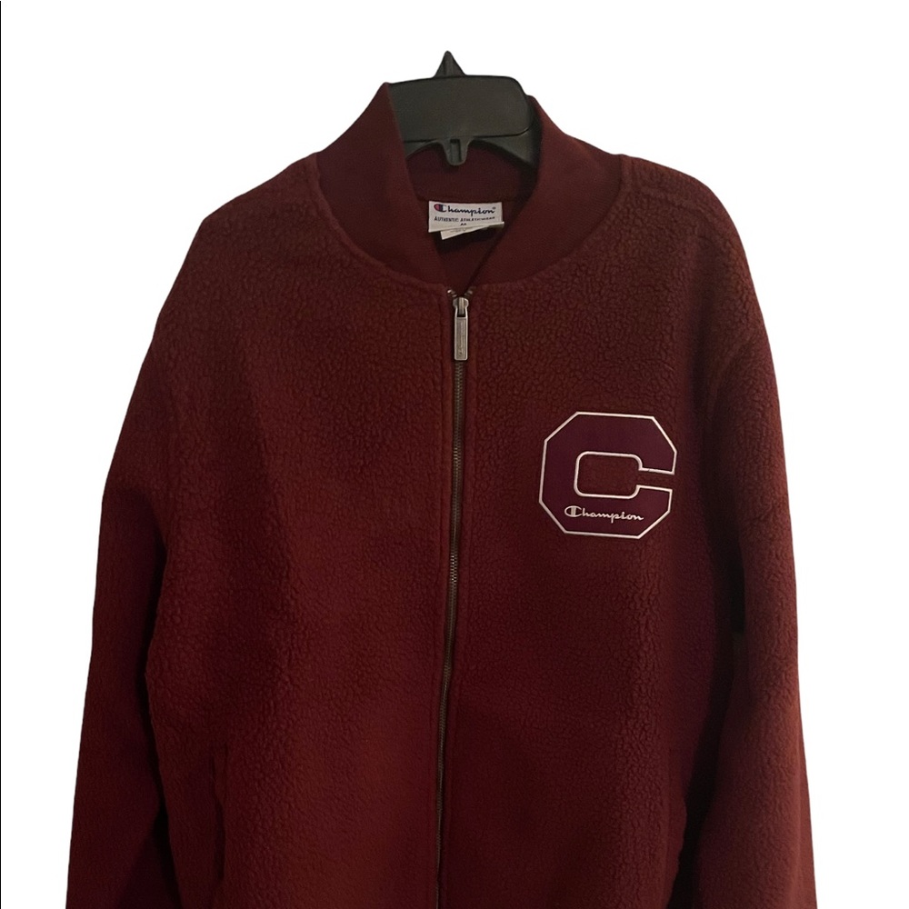 NWT Champion Men's Heritage Sherpa Jacket, Felt Block C Logo M